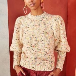 Ulla Johnson Moxie Balloon Sleeve Sweater, Medium